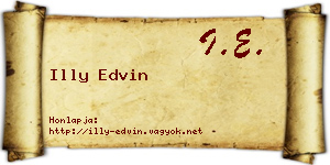 Illy Edvin névjegykártya